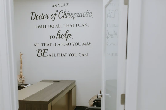 The view of a treatment room at Yuba Sutter Chiropractic from the hallway