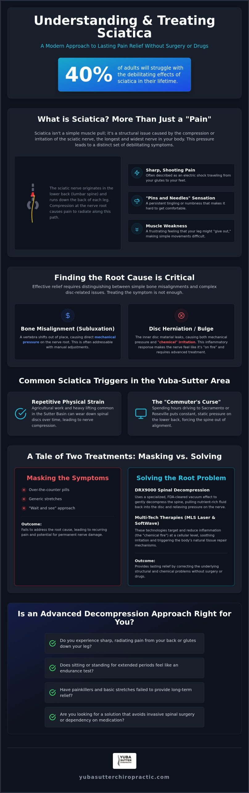 Sciatic Nerve Pain Relief in Yuba City: Advanced Non-Surgical Solutions