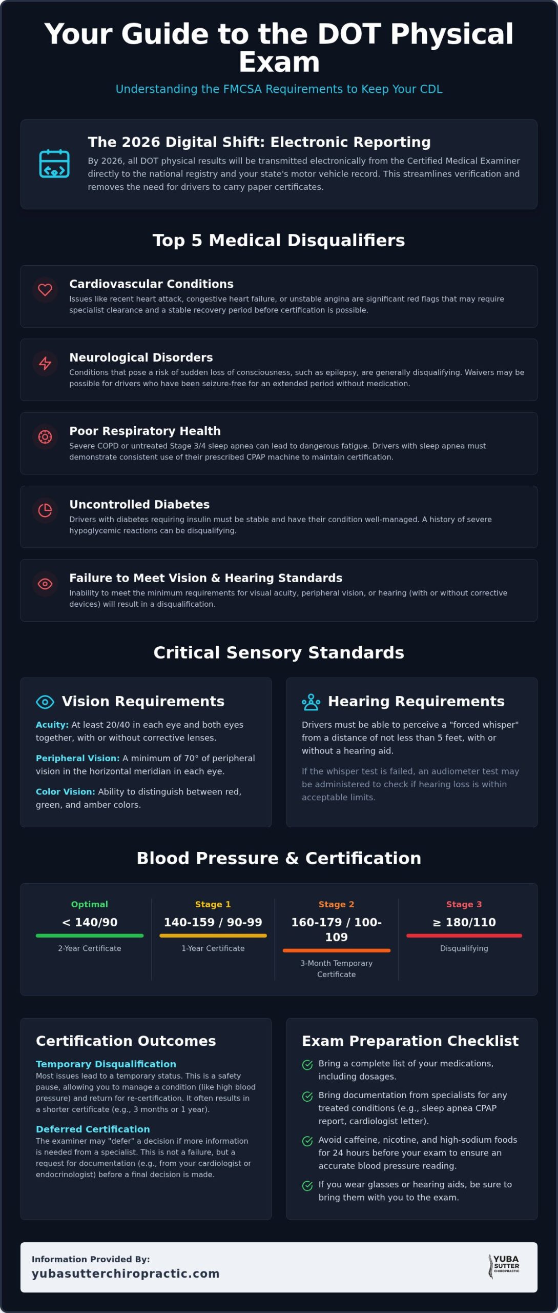 What Disqualifies You From a DOT Physical? A Driver's Guide to 2026 Requirements