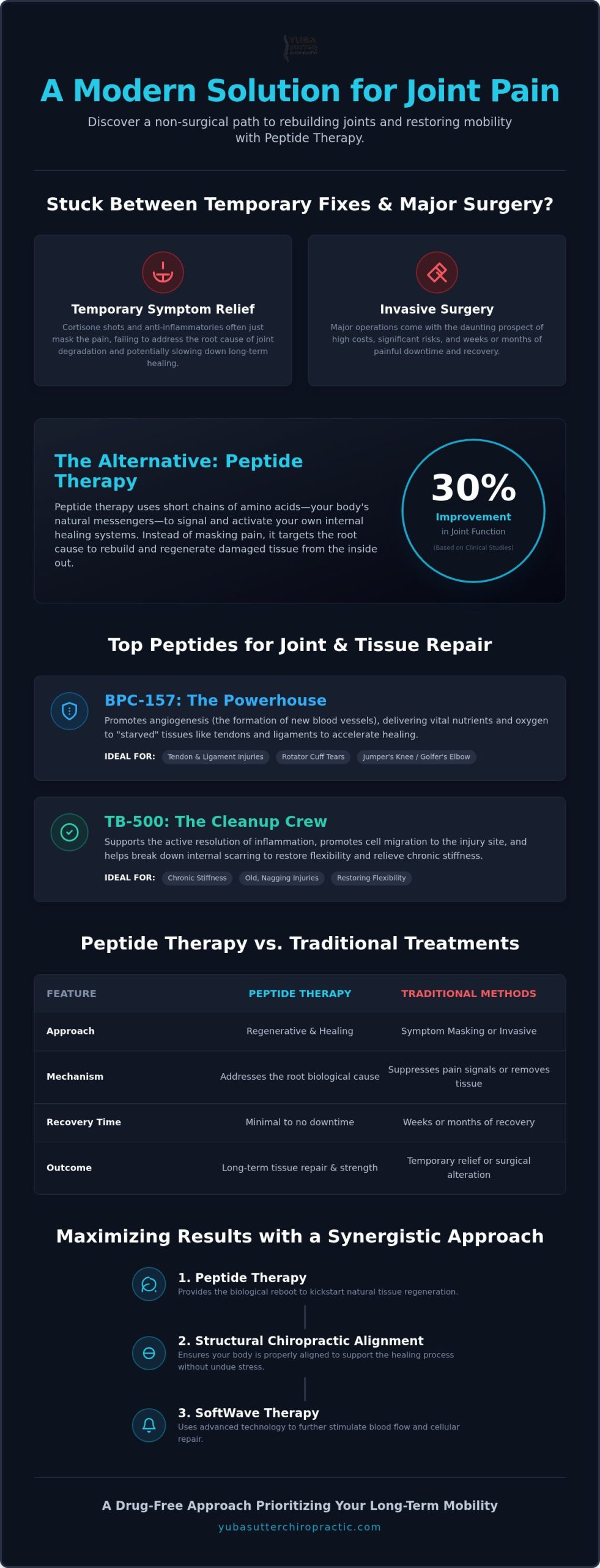 Peptide Therapy for Joint Repair in Yuba City: A Non-Surgical Path to Healing