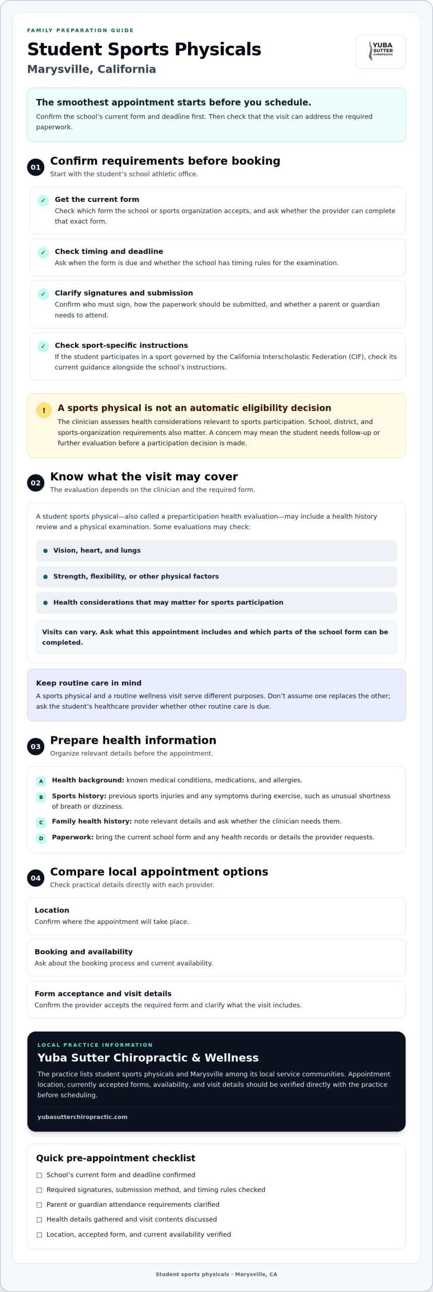 Student Sports Physicals in Marysville, CA: Your 2026 Checklist